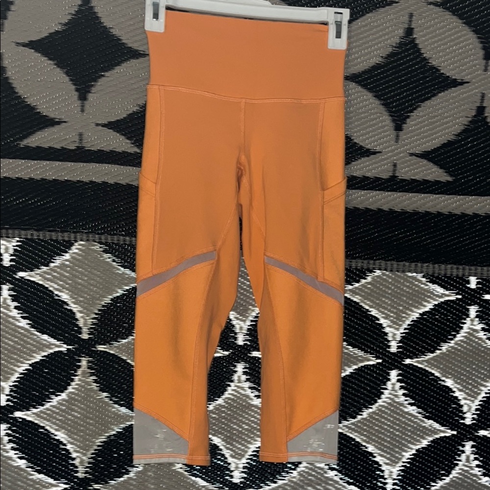 ALO Yoga Orange Leggings Vibrant Athletic Bottoms